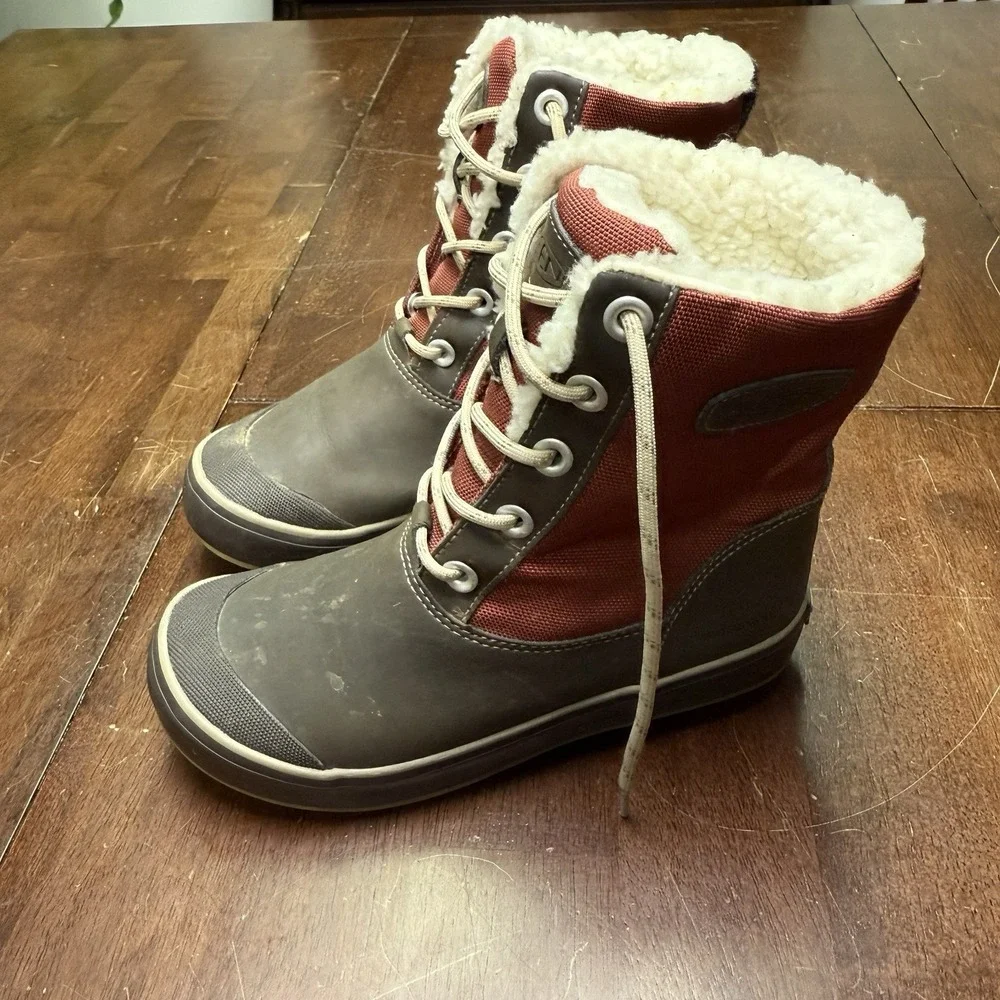 KEEN‎ Elsa Winter Waterproof Boots, Women's 5.5 W, Red Maroon 1017960